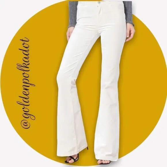 Paige Jeans soft VELVET Flare Bell Bottom Paige Size 30 Wide Leg